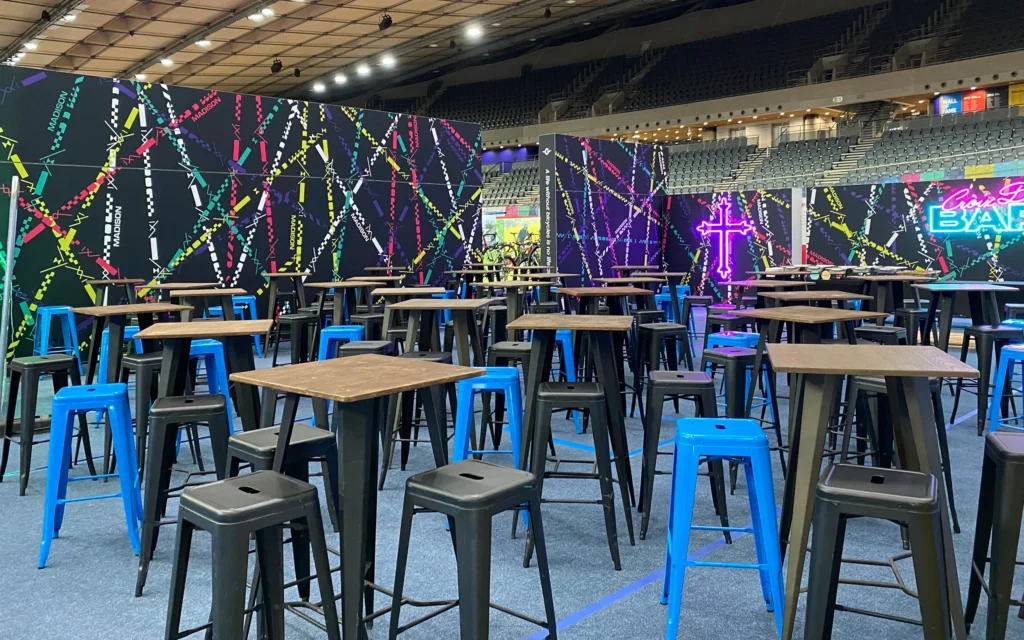 Catering area at exhibition